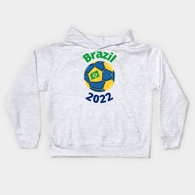 Brazil 2022 Kids Hoodie by HyzoArt